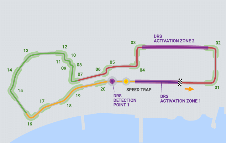 Formula 1 2023 - Azerbaijan GP map