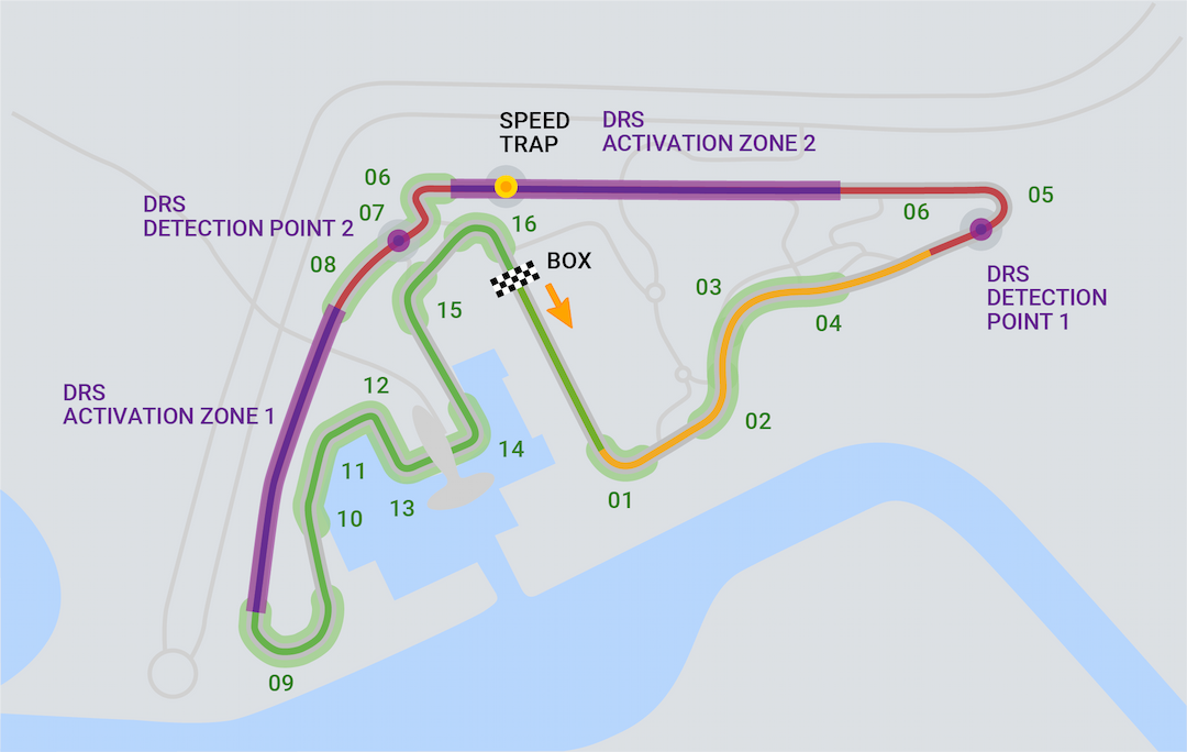 Formula 1 2023 - United Arab Emirates GP map