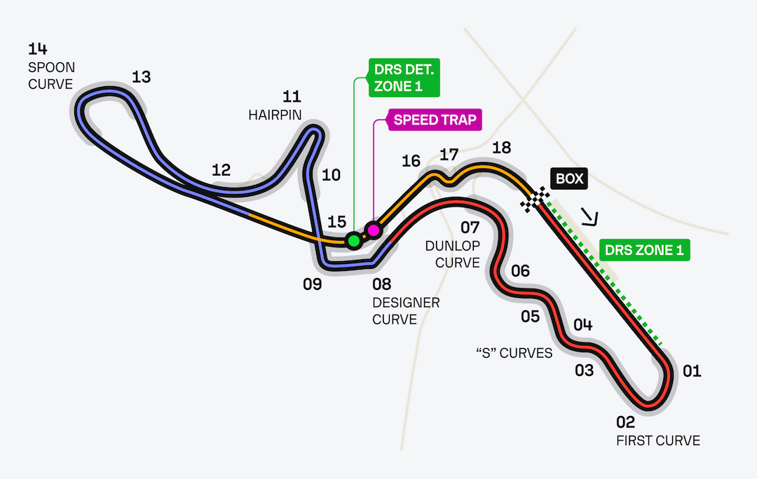 Formula 1 2024 - Japan GP map