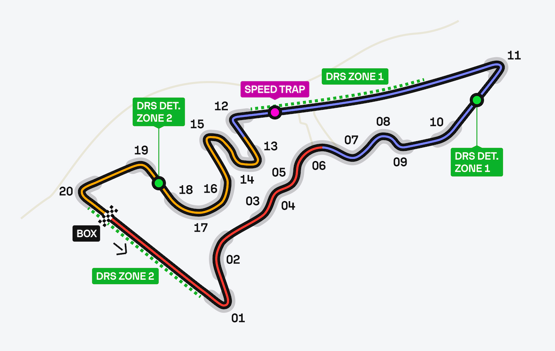 Formula 1 2024 - USA GP map