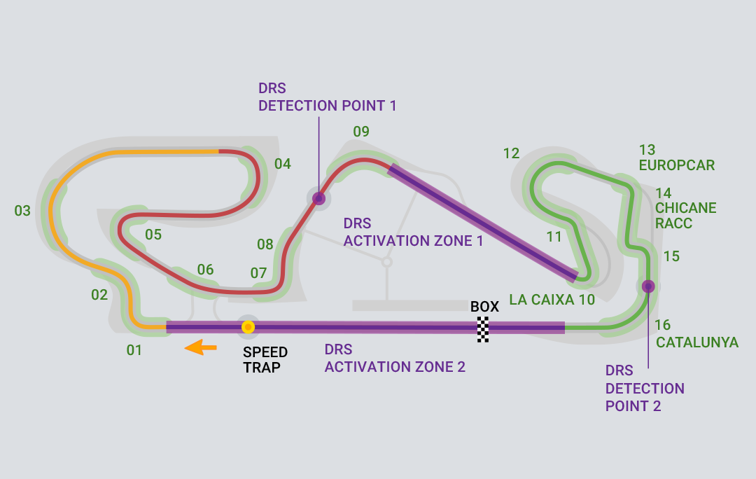 Formula 1 2023 - Spain GP map