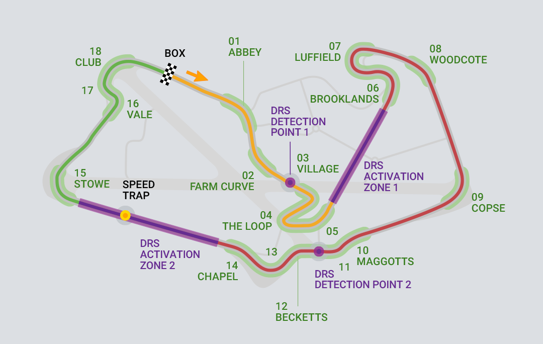 Formula 1 2023 - United Kingdom GP map