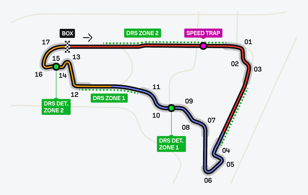 Formula 1 2024 - Mexico GP map