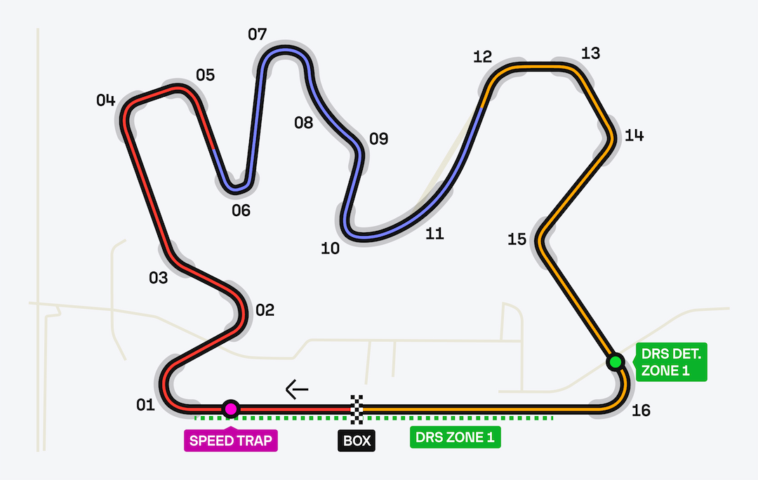 Formula 1 2024 - Qatar GP map