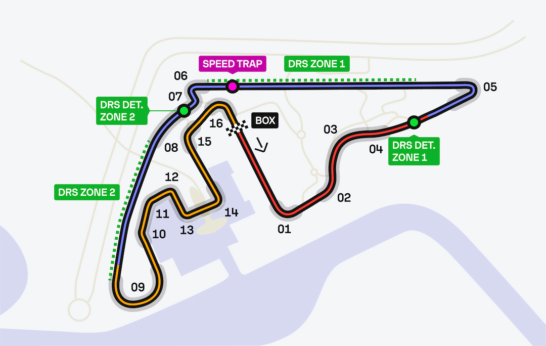 Formula 1 2024 - United Arab Emirates GP map